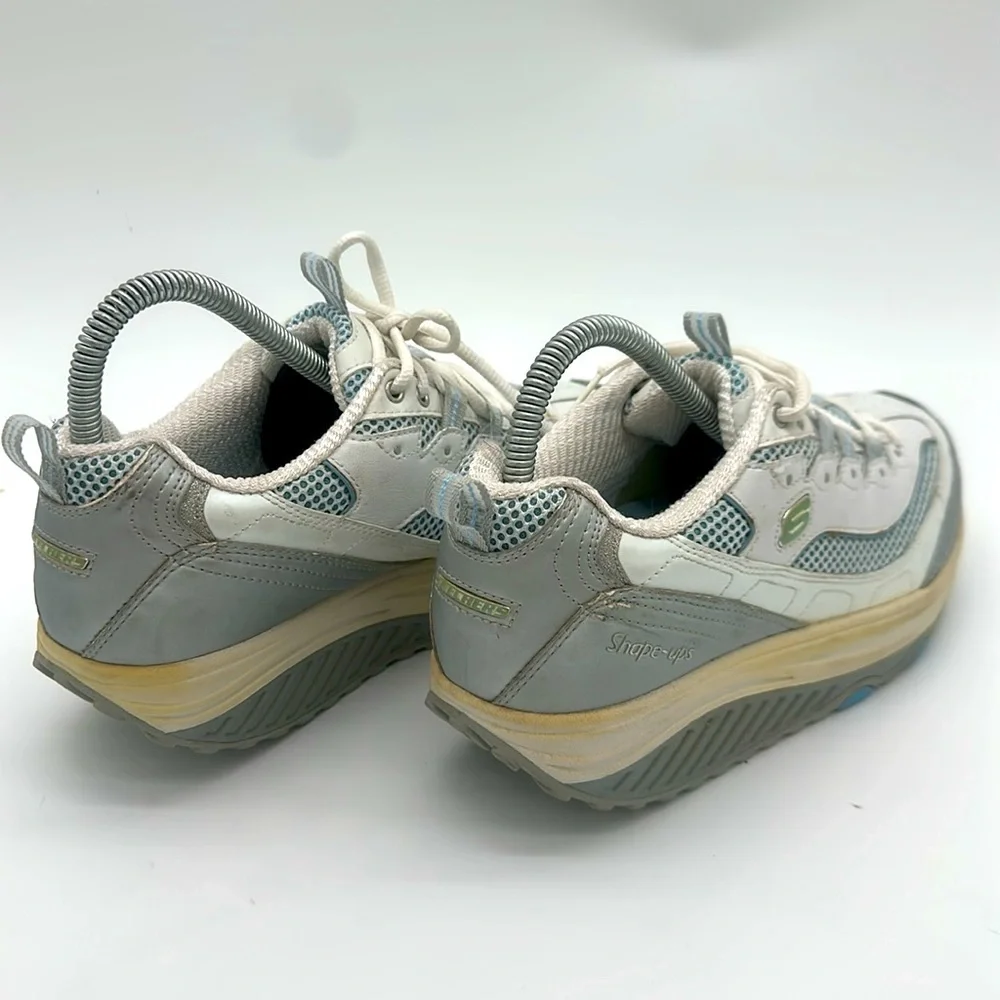 Skechers Shape Up (11803) Shoes Women’s Size 7.5 White - Blue - Silver